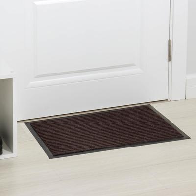 Коврик придверный влаговпитывающий, ребристый «Стандарт», 40×60 см, цвет коричневый