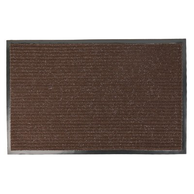 Коврик придверный влаговпитывающий ребристый «Стандарт», 50×80 см, цвет коричневый