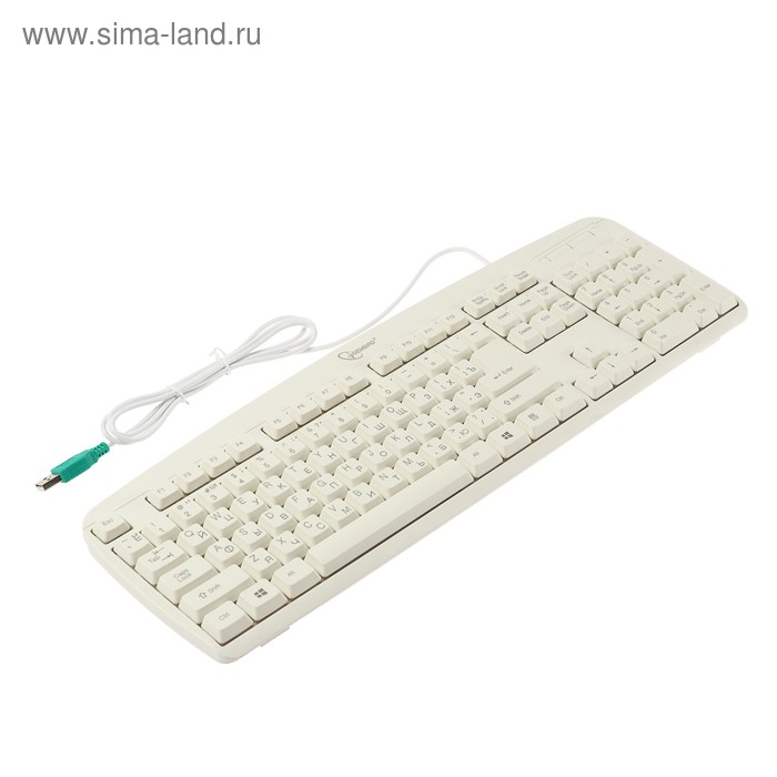 Клавиатура Gembird KB-8350U, проводная, мембранная, 104 клавиши, USB, бежевая - Фото 1