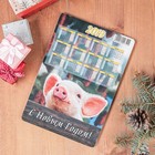 Доска разделочная "С Новым Годом! Календарь", Символ года 2019 - Фото 1