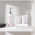 Набор аксессуаров для ванной комнаты «Города», 4 предмета (дозатор 270 мл, мыльница 2 стакана), цвет МИКС - Фото 6