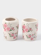 Аксессуары для ванной «Розовые розы», 4 предмета, дозатор 300 мл, мыльница, 2 стакана, белые - Фото 6