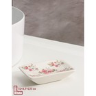 Набор аксессуаров для ванной комнаты «Розовые розы», 4 предмета (дозатор 300 мл, мыльница, 2 стакана), цвет белый - Фото 5