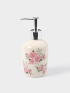 Аксессуары для ванной «Розовые розы», 4 предмета, дозатор 300 мл, мыльница, 2 стакана, белые - Фото 5