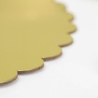 Подложка для торта «Круг волна», d=30,5 см, цвет золото - Фото 2