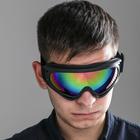 Очки для езды на мототехнике, стекло хамелеон, чёрные - Фото 5