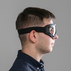 Очки для езды на мототехнике, стекло прозрачное, чёрные - Фото 4