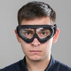 Очки для езды на мототехнике, стекло прозрачное, чёрные - Фото 5