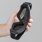 Очки для езды на мототехнике, стекло хром, чёрные - Фото 3