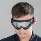 Очки для езды на мототехнике, стекло хром, чёрные - Фото 5