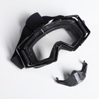 Очки-маска, со съемной защитой носа, стекло прозрачное, черные - Фото 6