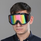 Очки-маска для езды на мототехнике, стекло хамелеон, чёрные - Фото 5