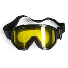 Очки-маска для езды на мототехнике, стекло двухслойное желтое, цвет черный - фото 318136296