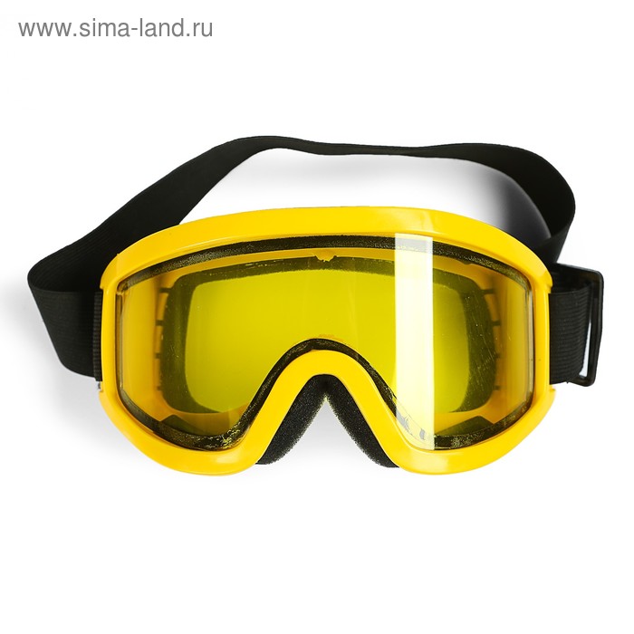 Очки-маска для езды на мототехнике, стекло двухслойное желтое, цвет желтый - Фото 1