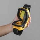 Очки-маска для езды на мототехнике, стекло двухслойное желтое, цвет желтый - Фото 3