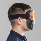 Очки-маска для езды на мототехнике, разборные, стекло оранжевый хром, цвет черный - Фото 6