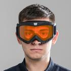 Очки-маска для езды на мототехнике, разборные, стекло оранжевый хром, цвет черный - Фото 7