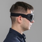 Очки для езды на мототехнике, стекло с затемнением, чёрные - Фото 4