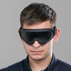 Очки для езды на мототехнике, стекло с затемнением, чёрные - Фото 5