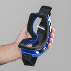 Очки-маска для езды на мототехнике, стекло прозрачное, синие - Фото 3