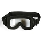 Очки-маска для езды на мототехнике, стекло прозрачное, чёрные - Фото 2