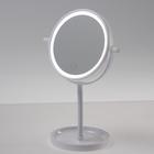 Зеркало Luazon KZ-04, подсветка, настольное, 19.5 × 13 × 29.5 см, 4хААА, сенсорная кнопка - фото 3096125