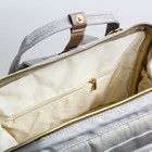 Рюкзак женский с термокарманом, термосумка - портфель, цвет серый/зеленый - Фото 5
