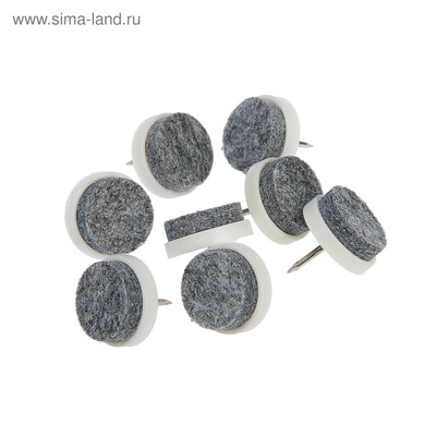 Накладка мебельная круглая ТУНДРА, d=20 мм, 8 шт., белая