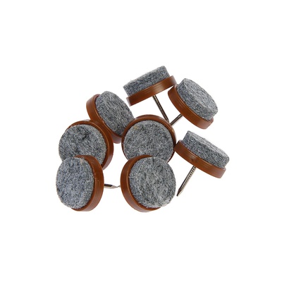 Накладка мебельная круглая ТУНДРА, d=20 мм, 8 шт., коричневая