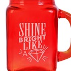 Банка стекляннаяс трубочкой "Shine bright" - Фото 4