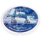 Леска монофильная ALLVEGA Ice Line Concept, диаметр 0.25 мм, тест 7.95 кг, 25 м, прозрачная - фото 318136546
