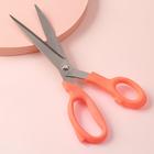 Ножницы закройные, скошенное лезвие, 10", 25 см, цвет МИКС - Фото 1