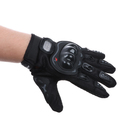 Перчатки мотоциклетные с защитными вставками, пара, размер XXL, черные - Фото 3