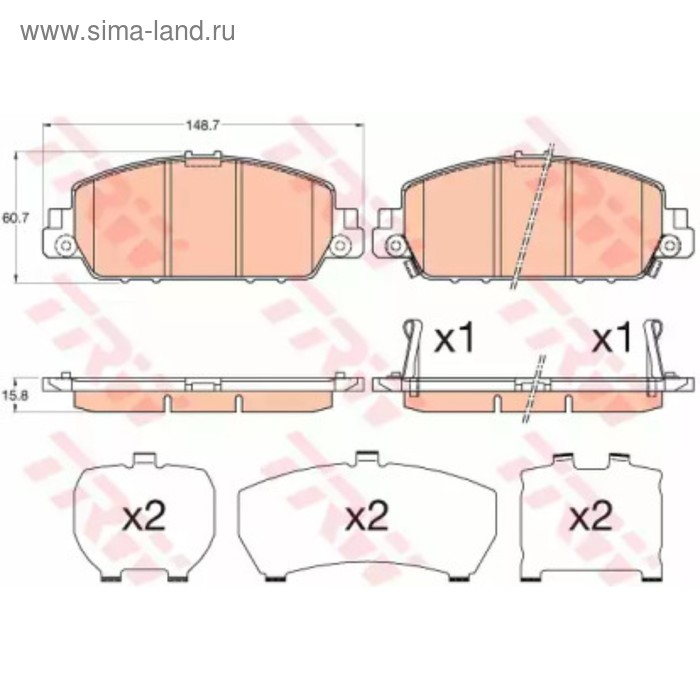 Колодки тормозные TRW GDB3615 - Фото 1