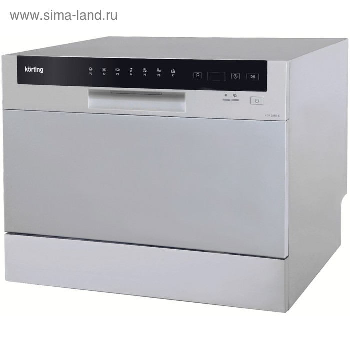 Посудомоечная машина Körting KDF 2050 S, класс А+, 6 комплектов, 7 режимов, 55 см, серая - Фото 1