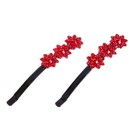 невидимка для волос цветочная васильки (набор 5 пар) - Фото 1