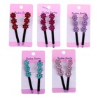 невидимка для волос цветочная васильки (набор 5 пар) - Фото 2