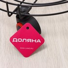 Подставка для цветов на колёсиках Доляна, 34×34×10 см, цвет чёрный 3746909 - фото 319887456