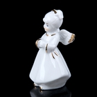 Сувенир керамика под фарфор "Ангел девочка с литаврами" 9,5х6х4,8 см - Фото 4
