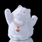 Сувенир керамика "Кот толстячок" стразы 10х10х6,5 см - Фото 1