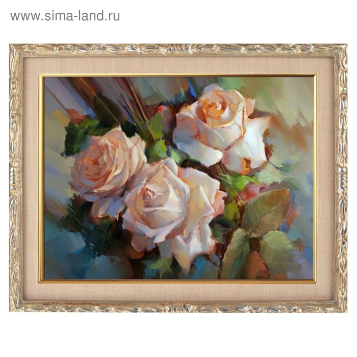 Алмазная мозаика «Чайные розы» 28 × 20 см, 22 цвета - Фото 1