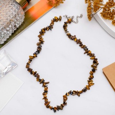 Бусы крошка мелкая «Тигровый глаз», 45см