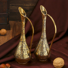Интерьерный сувенир ваза "Реянш" латунь, 7х7х20 см - Фото 2