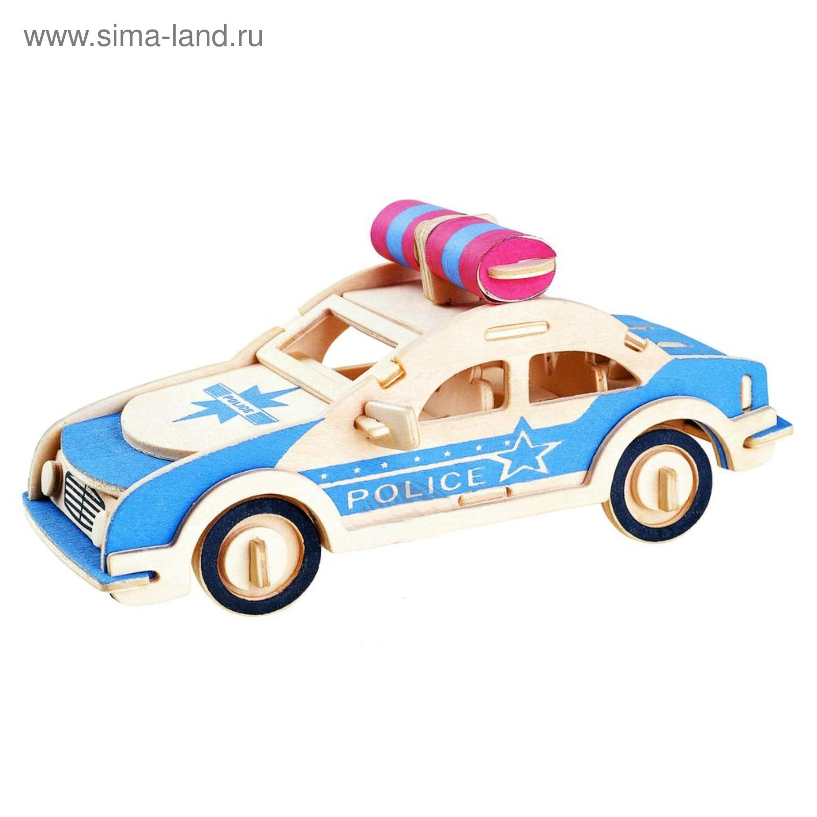 Деревянная игрушка Wonderworld Полицейская машина Собачка Miniworld