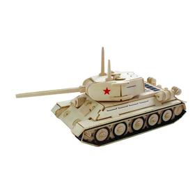 Сборная деревянная модель «Средний танк»