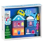 Конструктор деревянный «Цветной городок Новогодний», 14 деталей - Фото 3