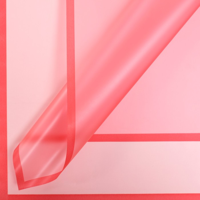 Пленка для цветов матовая "Фриз", красная, 57 х 57 см - Фото 1