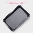 Противень Доляна «Прямоугольник. Жаклин», 30×20×4.5 см, антипригарное покрытие, цвет чёрный - Фото 2