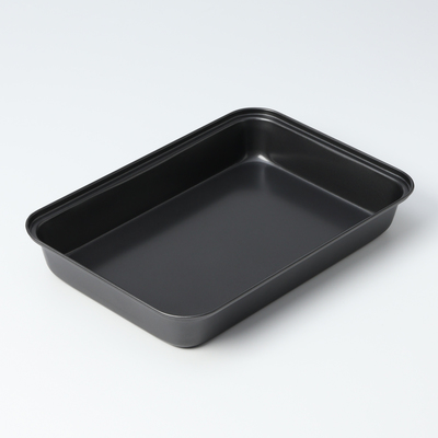 Противень Доляна «Прямоугольник. Жаклин», 32×22×4.5 см, антипригарное покрытие, цвет чёрный