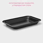 Противень Доляна «Прямоугольник. Жаклин», 36×23×4 см, антипригарное покрытие, чёрный - Фото 2